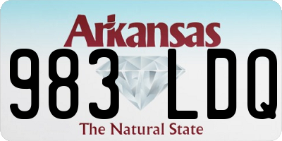 AR license plate 983LDQ