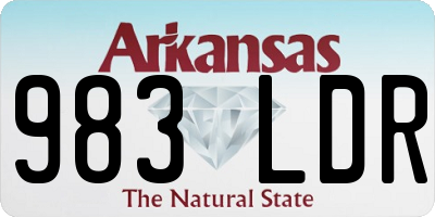 AR license plate 983LDR