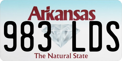 AR license plate 983LDS