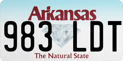 AR license plate 983LDT