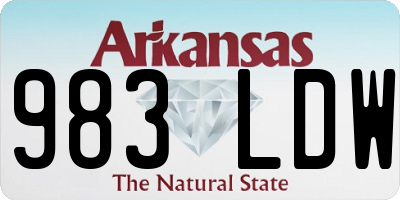 AR license plate 983LDW