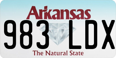 AR license plate 983LDX