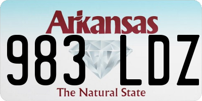 AR license plate 983LDZ