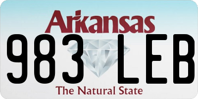AR license plate 983LEB