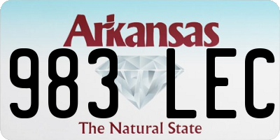 AR license plate 983LEC