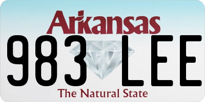 AR license plate 983LEE