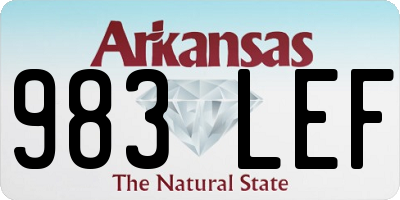 AR license plate 983LEF