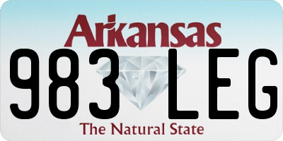 AR license plate 983LEG