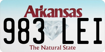 AR license plate 983LEI