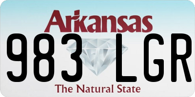 AR license plate 983LGR