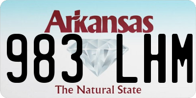 AR license plate 983LHM