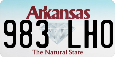AR license plate 983LHO