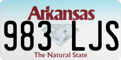 AR license plate 983LJS