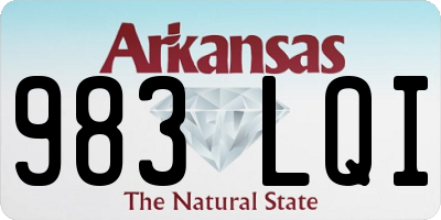 AR license plate 983LQI