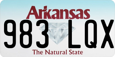AR license plate 983LQX