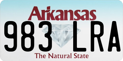 AR license plate 983LRA