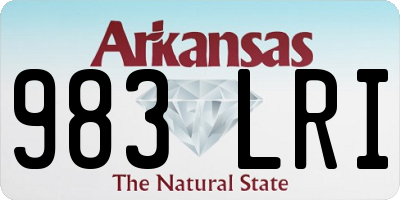 AR license plate 983LRI