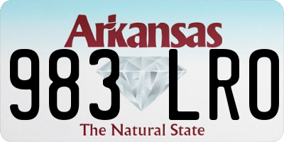 AR license plate 983LRO