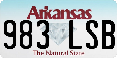 AR license plate 983LSB