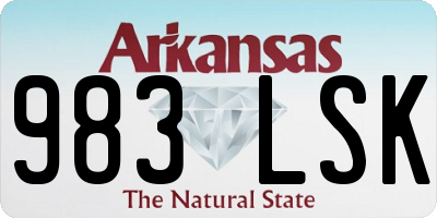 AR license plate 983LSK