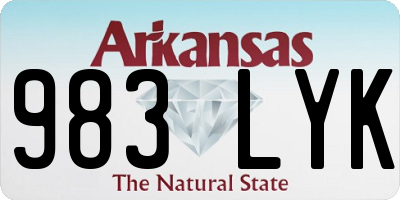 AR license plate 983LYK