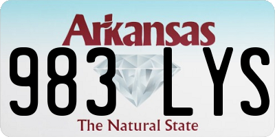 AR license plate 983LYS