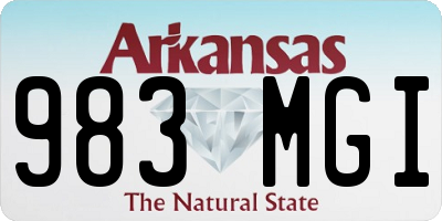 AR license plate 983MGI