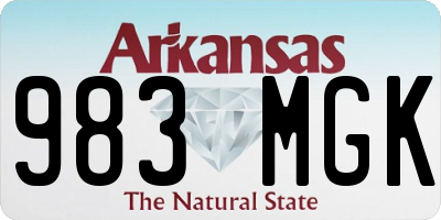 AR license plate 983MGK