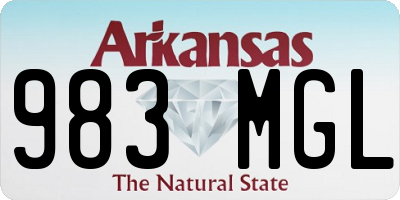 AR license plate 983MGL