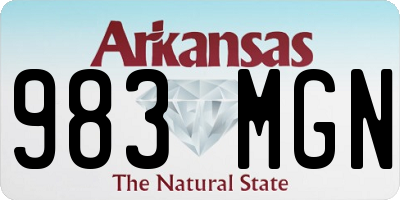 AR license plate 983MGN