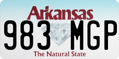 AR license plate 983MGP