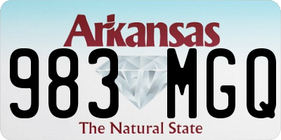 AR license plate 983MGQ