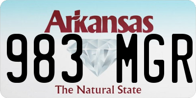 AR license plate 983MGR