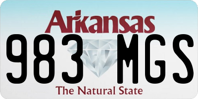 AR license plate 983MGS