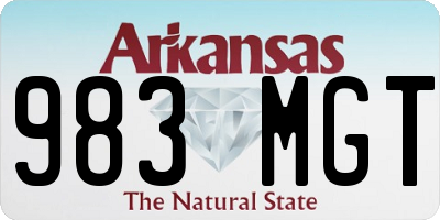 AR license plate 983MGT