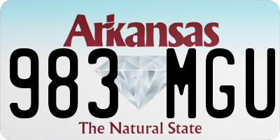 AR license plate 983MGU