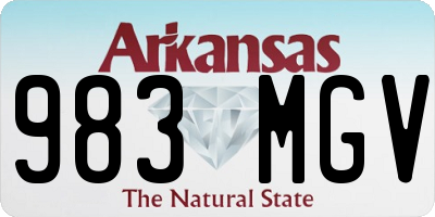 AR license plate 983MGV