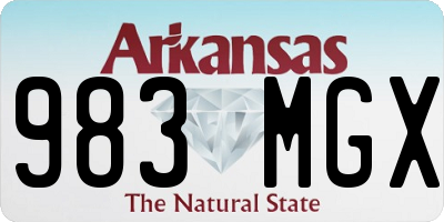 AR license plate 983MGX