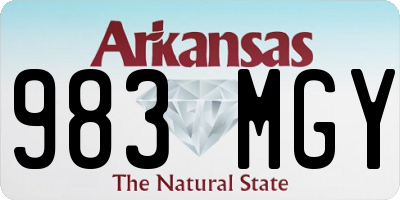 AR license plate 983MGY