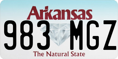 AR license plate 983MGZ