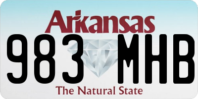 AR license plate 983MHB