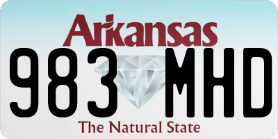 AR license plate 983MHD