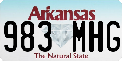 AR license plate 983MHG