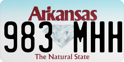 AR license plate 983MHH