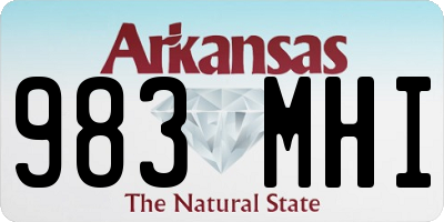 AR license plate 983MHI