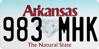 AR license plate 983MHK