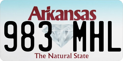 AR license plate 983MHL