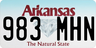 AR license plate 983MHN