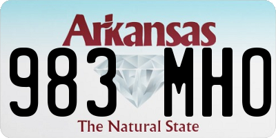 AR license plate 983MHO