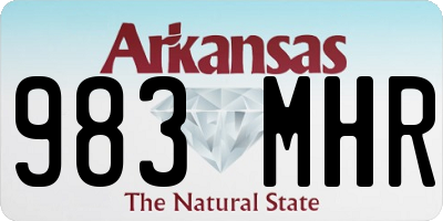 AR license plate 983MHR